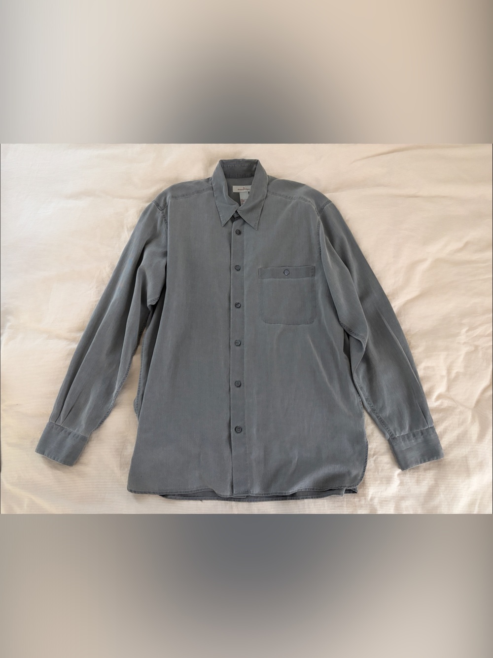 Ermenegildo Zegna Men's Button-Down Shirt in Gray